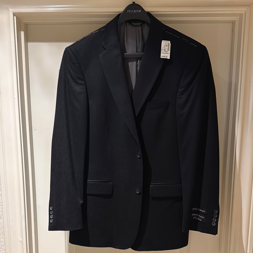 Jos. A. Bank Signature Collection 100% Cashmere Black Sport Coat Classic Style